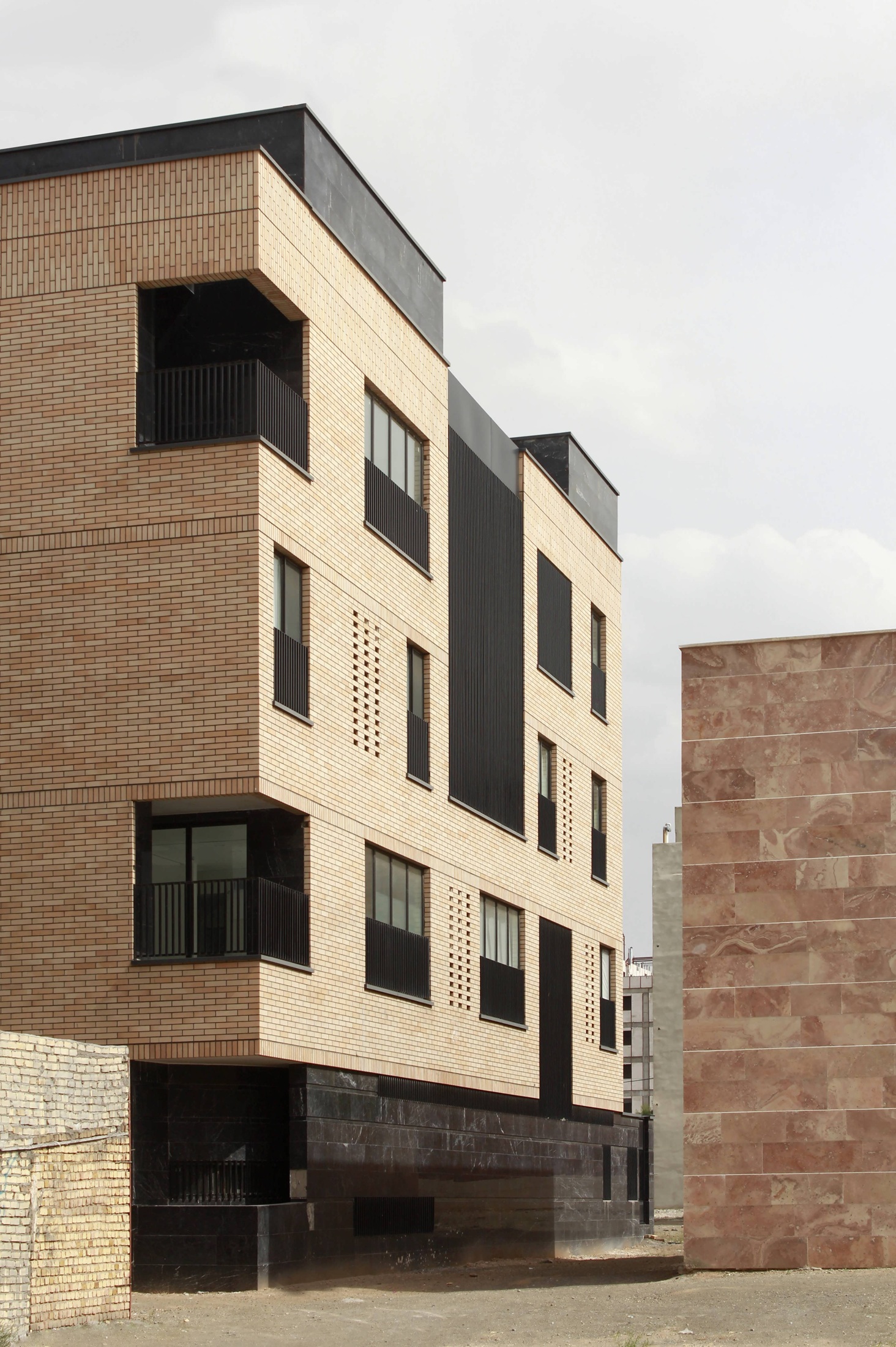 apartment, iranian architect, brickfacade, qomarchitects
